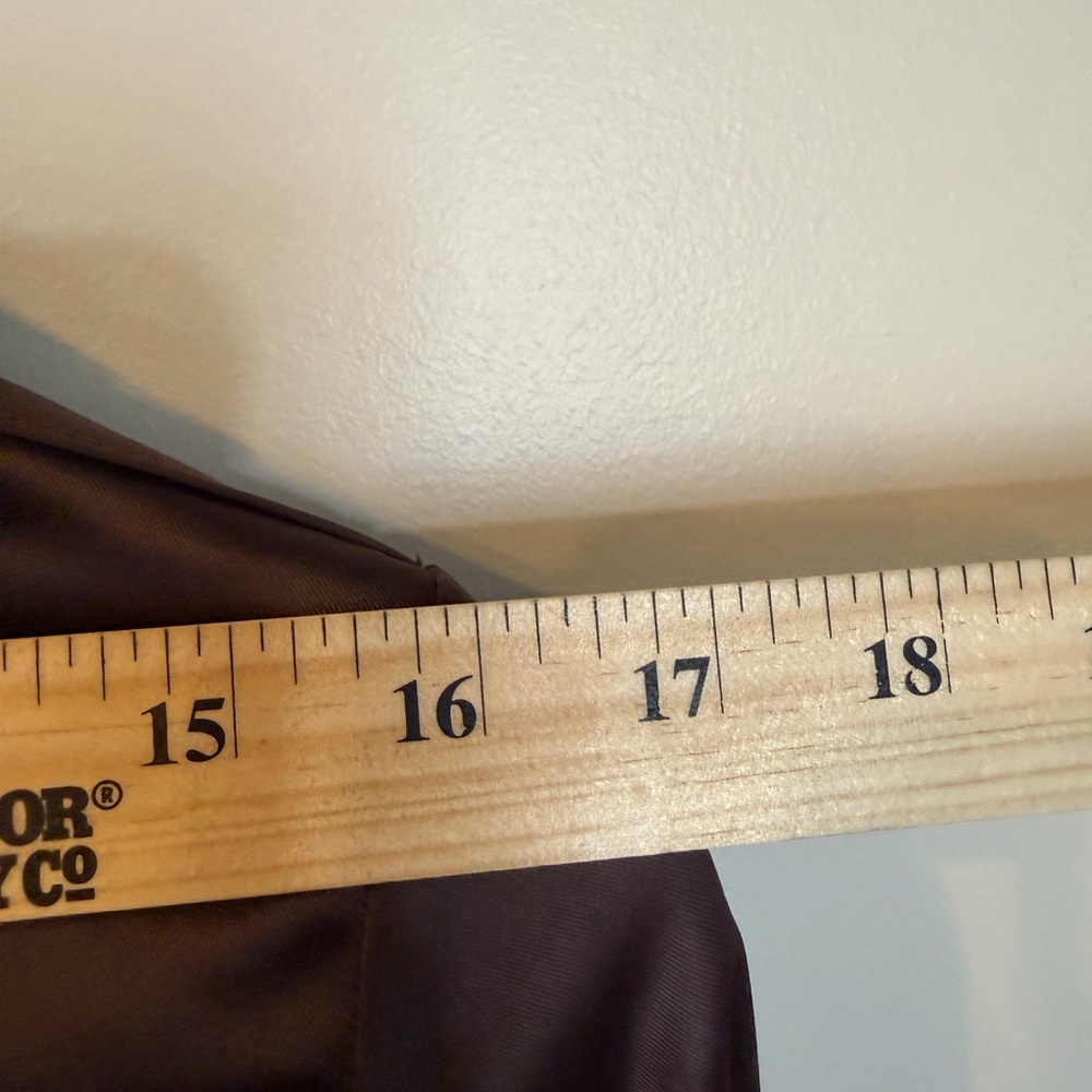 Chocolate Brown Trench Coat Satin White House Black Market Brown Size 4 - Picture 13 of 13